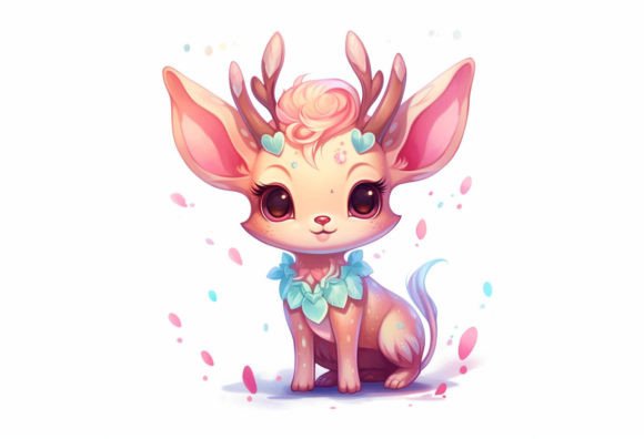 Adorable Charm: Deer Kawaii Animal for Your Creative Projects