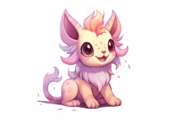 Adorable Charm: The Mule Kawaii Animal Digital Art Collection