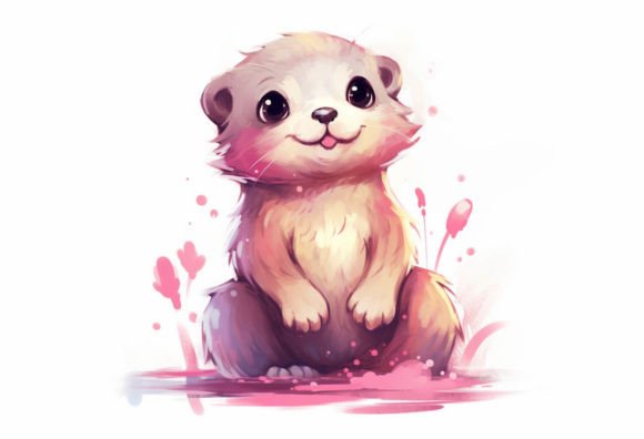Adorable Otter Kawaii Animal for Your Creative Projects