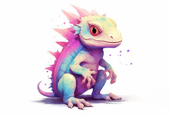Adorable Reptile Art: The Lizard Kawaii Animal PNG