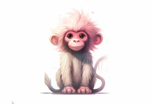 Baboon Kawaii Animal: Your Go-To Adorable Design Asset