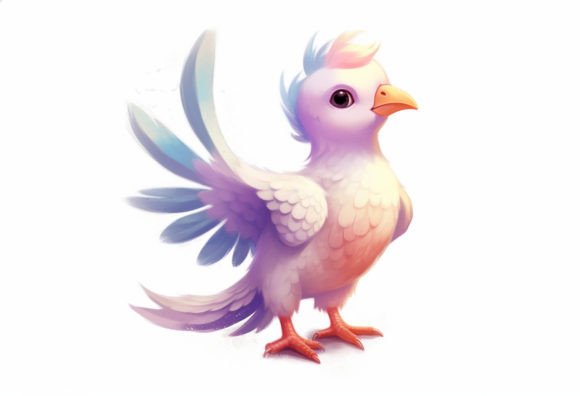 Dove Kawaii Animal: A Digital Wall Art Asset for Modern Projects