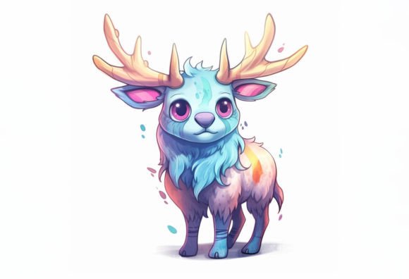 Elk Kawaii Animal: Your Go-To Digital Art for Modern Projects