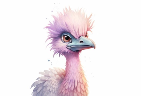 Emu Kawaii Animal: Adorable Digital Art for Your Projects