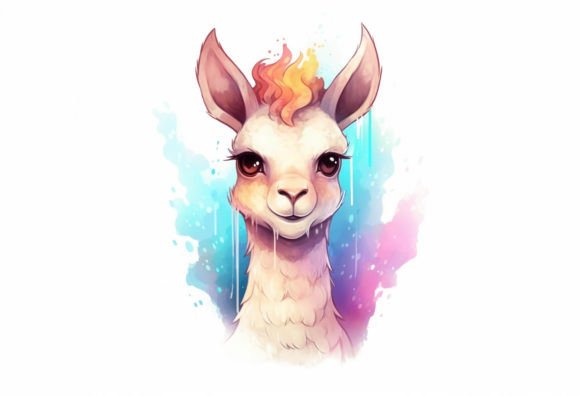 Guanaco Kawaii Animal: A Charming Asset for Modern Designers