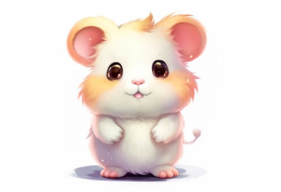 Hamster Kawaii Animal: Sweet Digital Art for Your Projects