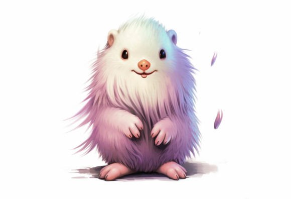 Mole Kawaii Animal: Charming Digital Wall Art for Creators