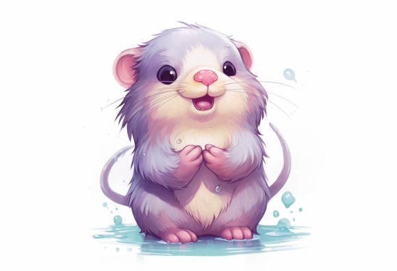 Nutria Kawaii Animal: Charming Digital Art for Creatives
