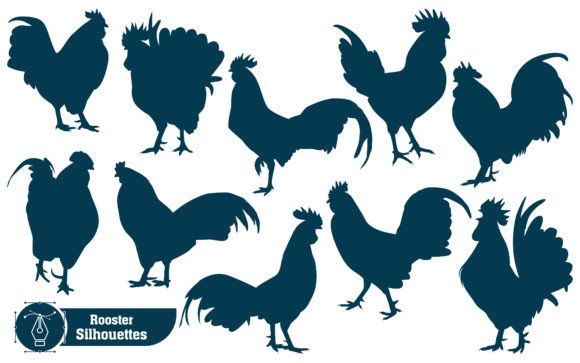 Rooster Silhouettes: A Bold Vector for Your Brand